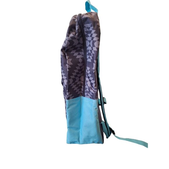 Trailmaker Backpack Aztec Blue Gray Padded Straps Front Zipper Pocket School - Picture 3 of 5